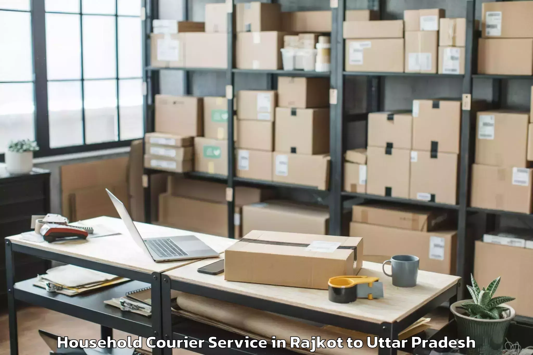 Get Rajkot to Biswan Household Courier